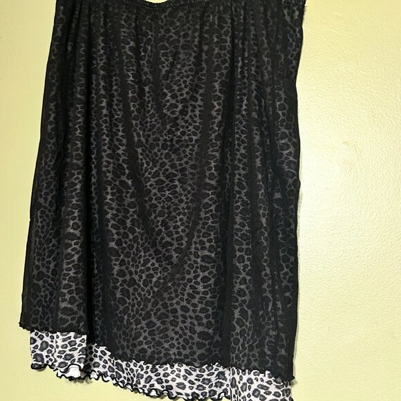 NWOT Vintage Y2K Fashion Bug Leopard Mesh Skirt - Picture 1 of 4
